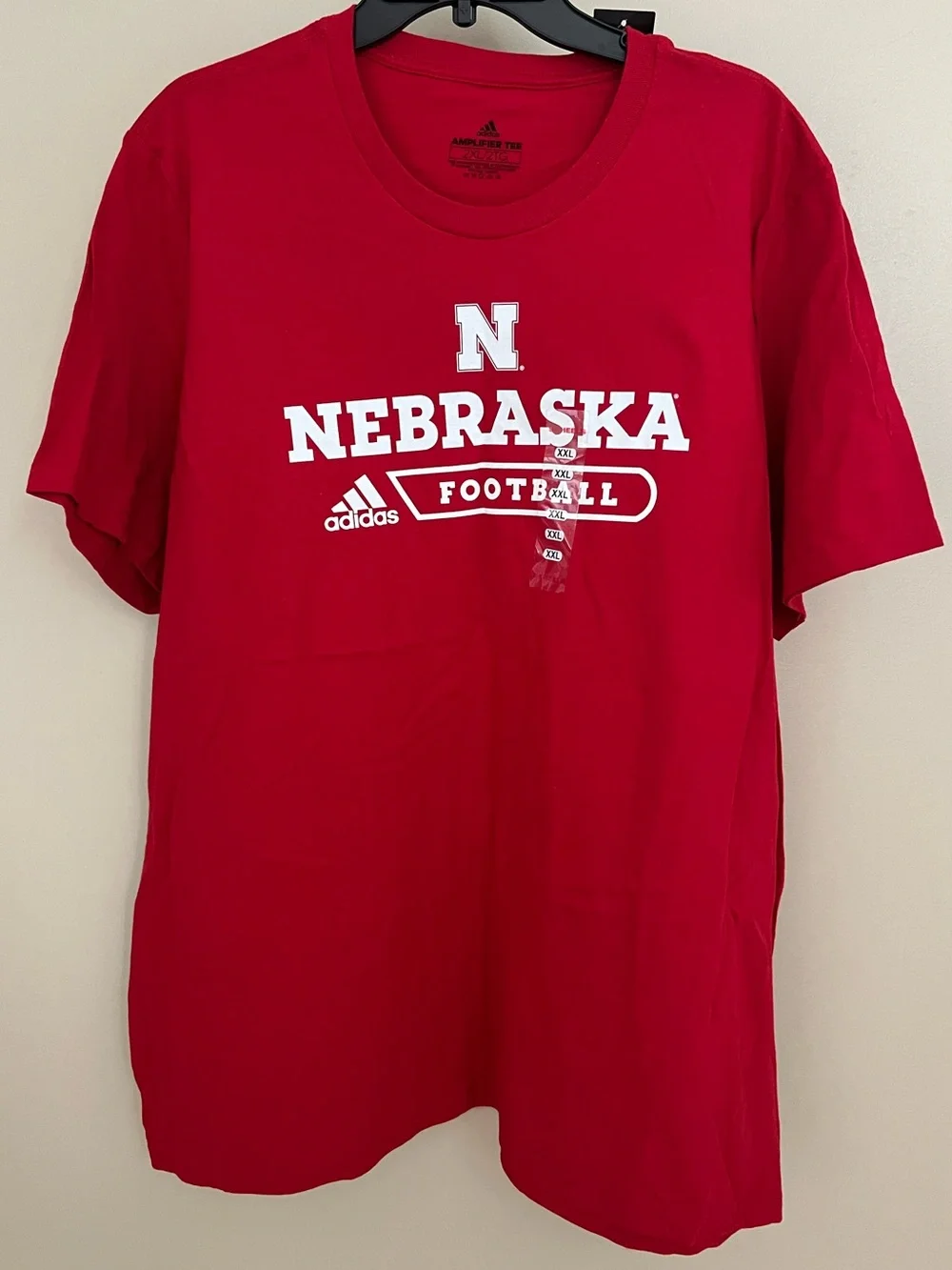 Adidas Nebraska Football Red Men's T‑Shirt size XXL
